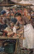 Camile Pissarro the butcher woman oil painting artist
